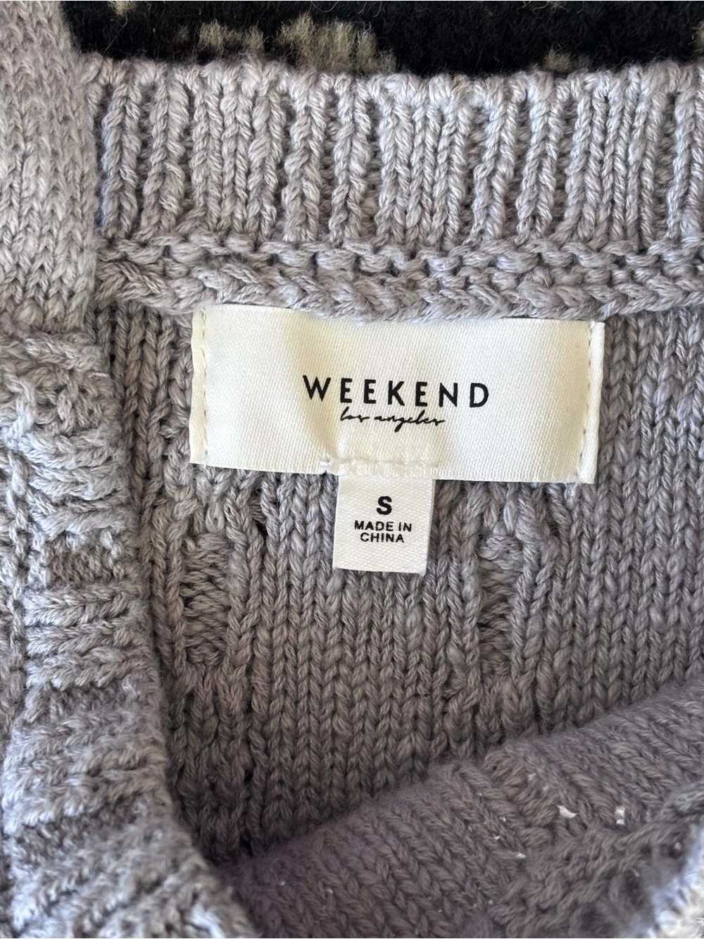 Gray Textured Sweater Knit Tank Top Small - Picture 4 of 4